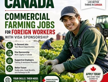 Commercial Farming Jobs for Foreign Workers with Visa Sponsorship in Canada